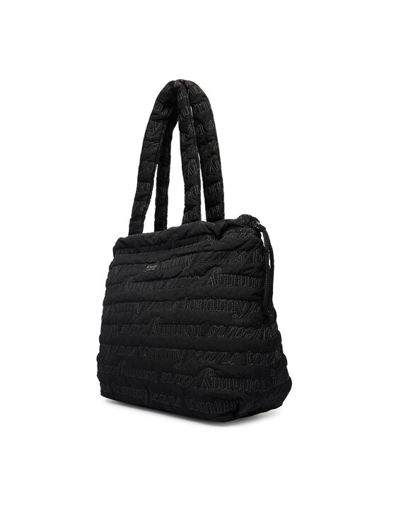 Tommy Jeans Borsetta Tommy Jeans Tjw Icon Nylon Tote Aop AW0AW18649 Nero