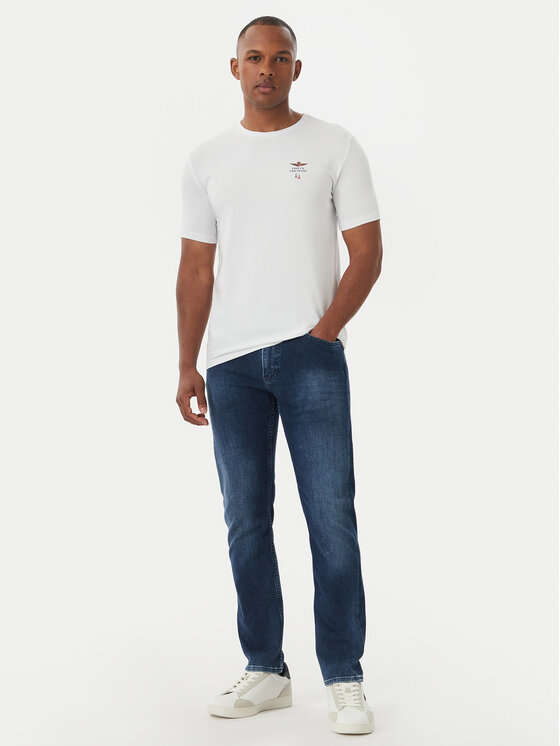 Aeronautica Militare Aeronautica Militare Camiseta Girocollo AM1UTI005 Blanco Regular Fit