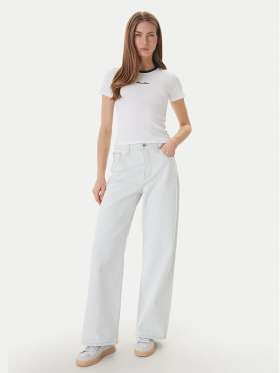 Guess Jeans Guess Jeans Camiseta W6GPA9 KF641 Blanco Slim Fit