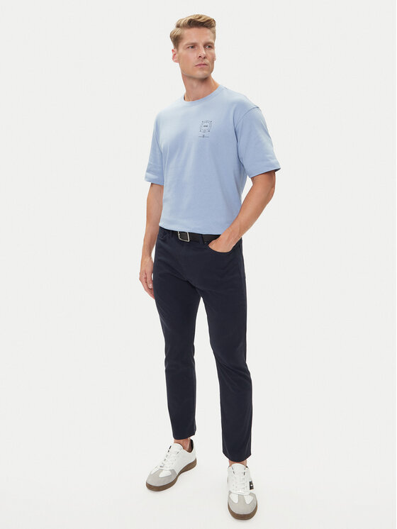 BOSS BOSS Camiseta Te_Voyage 50546370 Azul Relaxed Fit