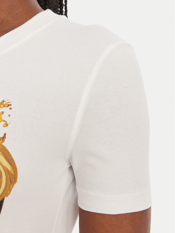 Versace Jeans Couture Versace Jeans Couture Camiseta 80HAHE01 CJ02E Blanco Slim Fit
