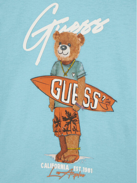 Guess Guess Camiseta N6GI04 K8HM4 Azul Regular Fit