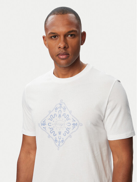 HUGO HUGO Camiseta Nerberri 50572760 Blanco Regular Fit