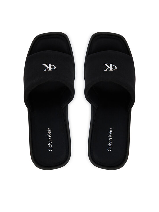 Calvin Klein Iešļūcenes Calvin Klein Wedge 70 Sndl Canv Mg HW0HW03134 Melns