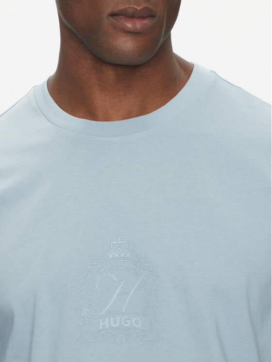 HUGO HUGO Футболка 50538246 Блакитний Regular Fit