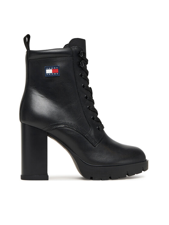 Tommy Jeans Botines planos Tommy Jeans Tjw Lace Up EN0EN02832 Negro