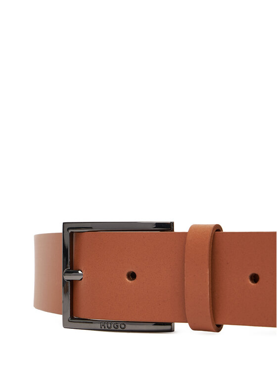 HUGO Pánský pásek HUGO 50496596 Hnědá