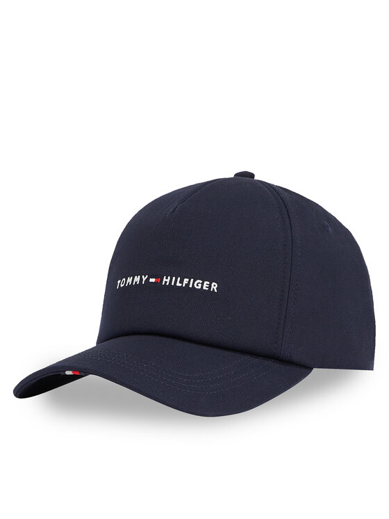 Tommy Hilfiger Cepure ar nagu Tommy Hilfiger Th Foundation Soft 6 Panel Cap AM0AM13162 Tumši zils