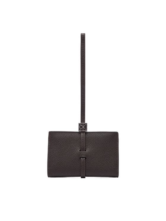 Calvin Klein Denarnica Calvin Klein Emblem Hw Pebble Wallet On Strap LV04F1130G Rjava