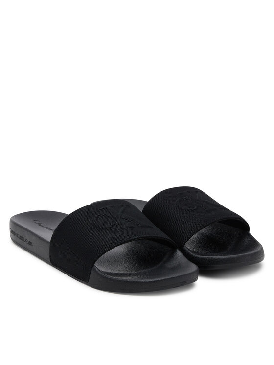 Calvin Klein Jeans Nazouváky Calvin Klein Jeans Slide Hf Mono Cv YM0YM01282 Černá