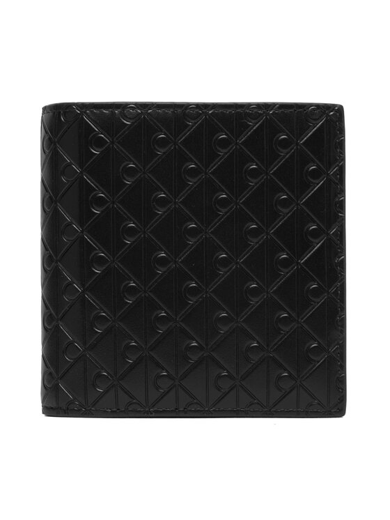Calvin Klein Peňaženka Calvin Klein Embossed Emblem Trifold LV04D1145G Čierna