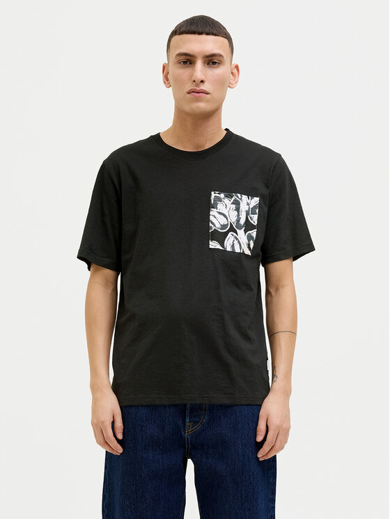 Jack & Jones Jack & Jones Футболка Split 12272995 Чорний Regular Fit