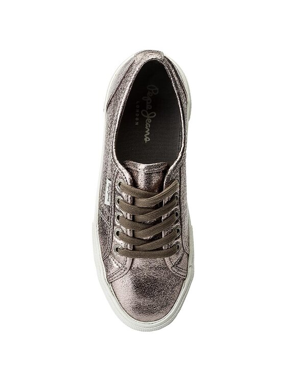 Pepe Jeans Tenisice Pepe Jeans Aberlady Met PLS30587 Srebrna