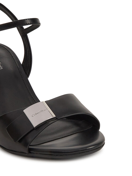 Calvin Klein Sandali Calvin Klein Heel Sandal 85 W/Ck Hw - Lth HW0HW02485 Nero