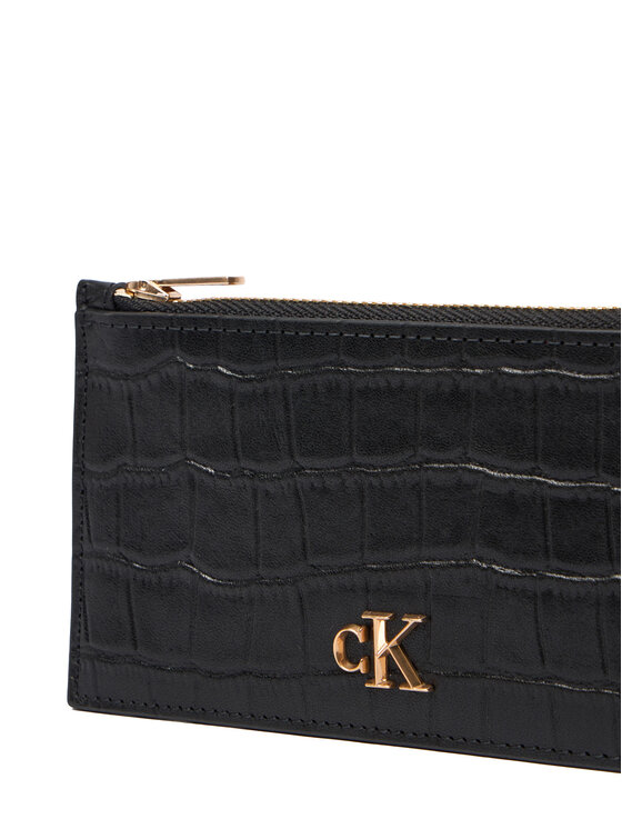 Calvin Klein Kreditinių kortelių dėklas Calvin Klein Ck Croc 6 Cc Cardcase LV04F1094G Juoda