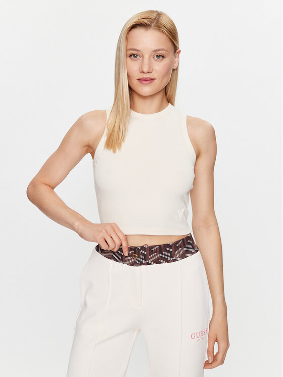 Guess Guess Топ V3GP19 K8RT2 Бежевий Slim Fit