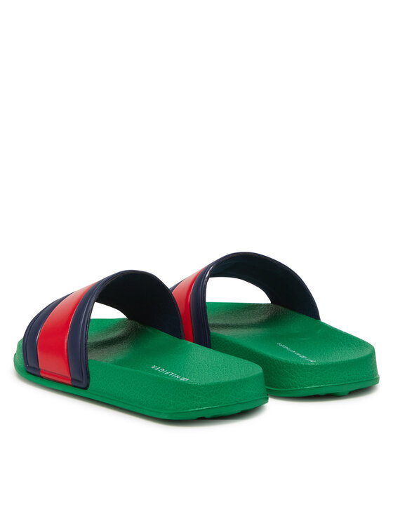 Tommy Hilfiger Klapki Tommy Hilfiger T3X0-33915-1172 Zielony