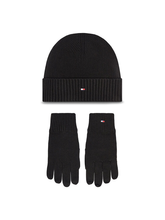 Tommy Hilfiger Súprava čiapka a rukavice Tommy Hilfiger AM0AM12938 Čierna