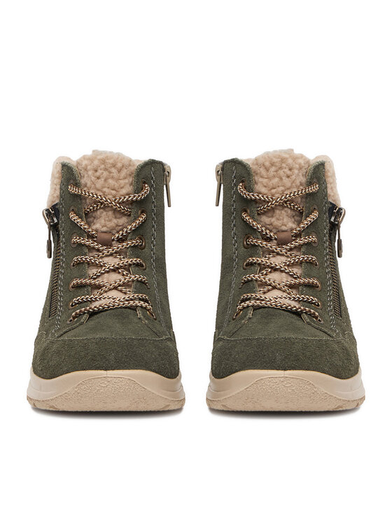 Rieker Trzewiki Rieker CEO-L7701-54 Zielony ciemny
