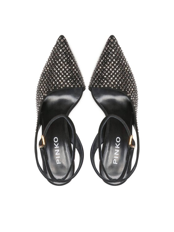 PINKO Pantofi cu toc subțire PINKO Lisette Slingback PE 23 BLKS1 100566 A0N6 Negru