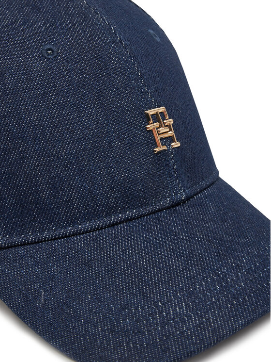 Tommy Hilfiger Kapa s šiltom Tommy Hilfiger Elevated Chic Denim AW0AW17137 Mornarsko modra