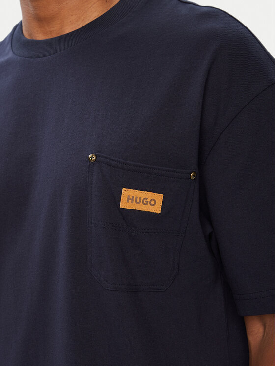HUGO HUGO Camiseta Nevado 50564045 Azul marino Loose Fit