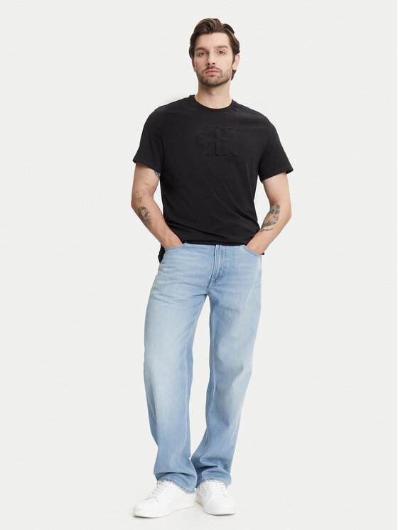Calvin Klein Jeans Calvin Klein Jeans T-shirt Deboss Mono Graphic LV04RC824G Nero Regular Fit