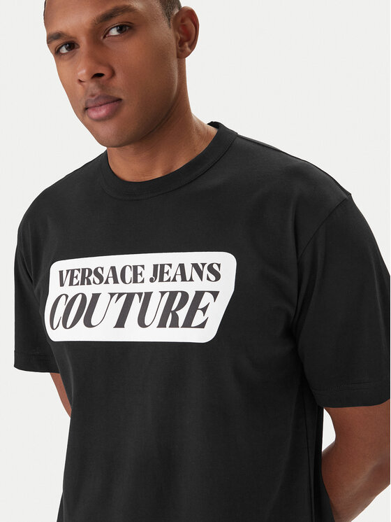 Versace Jeans Couture Versace Jeans Couture Camiseta 80GAHT17 CJ00T Negro Regular Fit