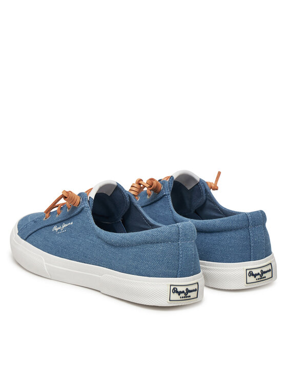 Pepe Jeans Сникърси Pepe Jeans Kenton Denim PLS31602 Син