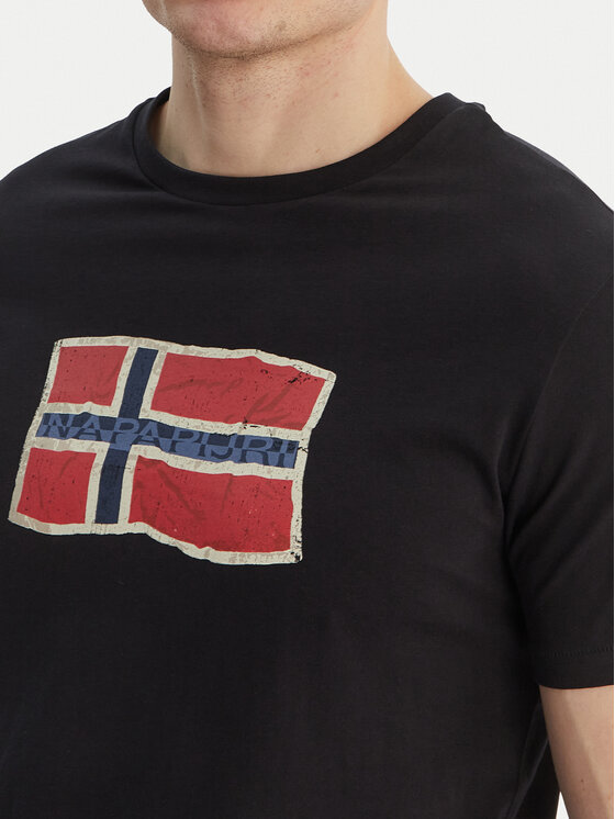 Napapijri Napapijri Camiseta S-Mahsa NP0A4FZB Negro Regular Fit