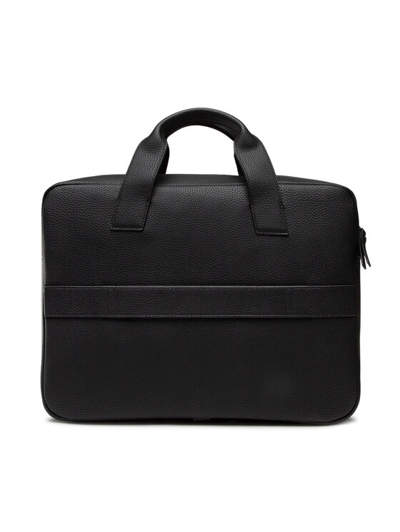 Tommy Hilfiger Laptoptáska Tommy Hilfiger Essential Pu Computer Bag AM0AM09507 Fekete