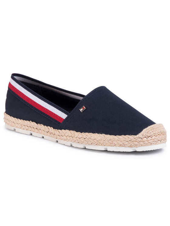 Tommy Hilfiger Espadryle Tommy Hilfiger Basic Tommy Corporate Espadrille FW0FW04738 Granatowy
