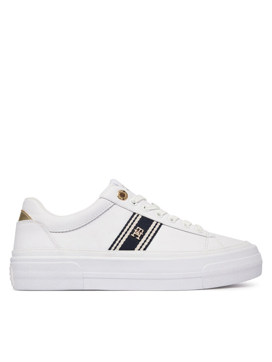 Tommy Hilfiger Сникърси Tommy Hilfiger Th Foxing Platform Webbing FW0FW09353 Бял