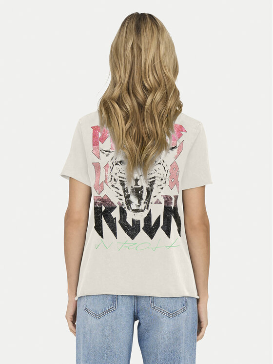 ONLY ONLY Футболка Lucy 15307412 Écru Regular Fit