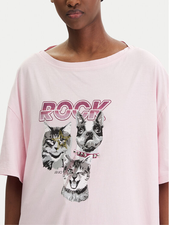 Liu Jo Liu Jo Camiseta WA6131 J3868 Rosa Regular Fit