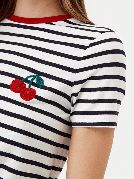 ONLY ONLY Marškinėliai Heart 15318959 Tamsiai mėlyna Regular Fit