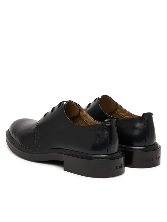 Calvin Klein Scarpe basse Calvin Klein Cupped Postman Derby Laceup Lth HM0HM01996 Nero