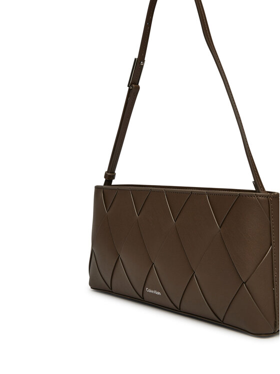 Calvin Klein Borsetta Calvin Klein Ck Woven Elongated Shoulder Bag K60K612992 Marrone
