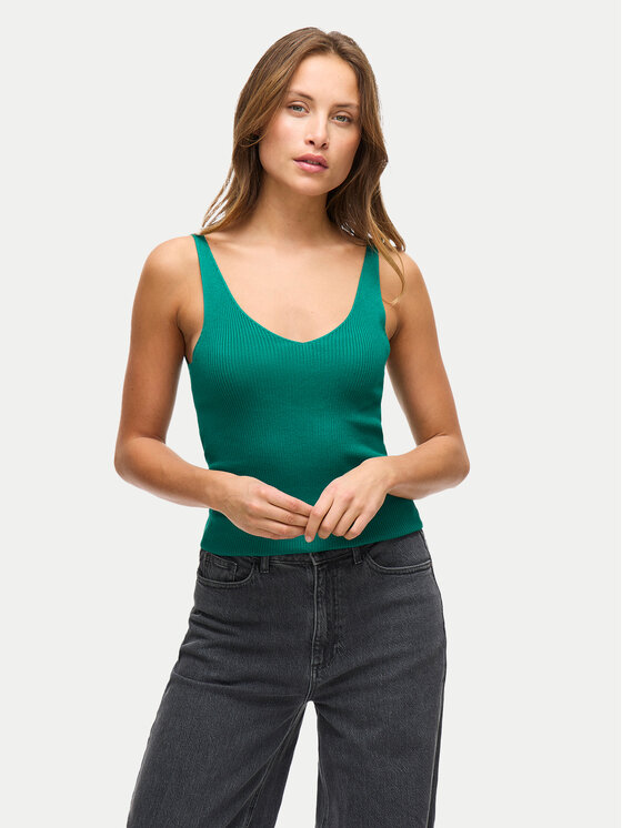 Vila Vila Топ Wennie 14104135 Зелений Regular Fit