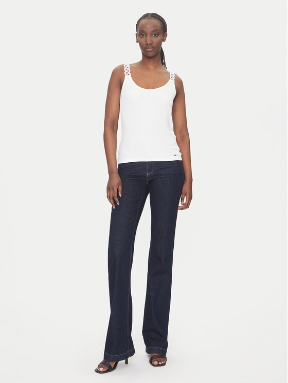 Morgan Morgan Топ 251-DOUBI Білий Slim Fit