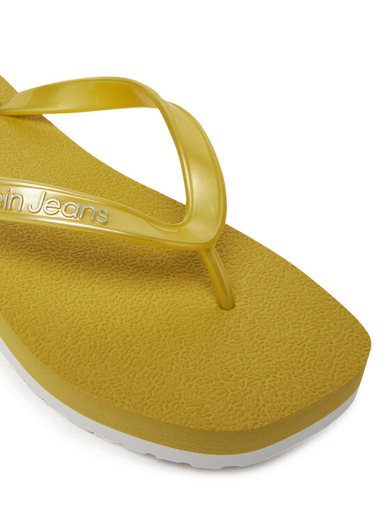 Calvin Klein Jeans Flip flop Calvin Klein Jeans Thong+ Tpu Metallic YW0YW01720 Galben