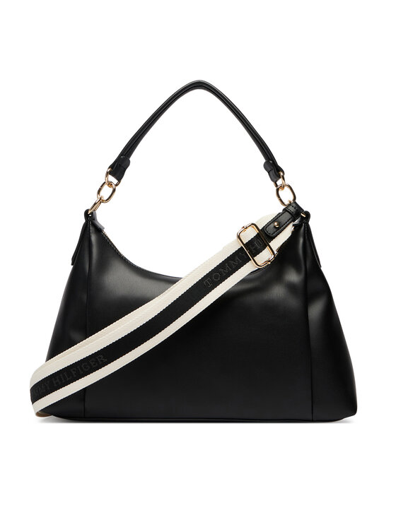 Tommy Hilfiger Geantă Tommy Hilfiger Th Essential Shoulder Bag AW0AW18374 Negru