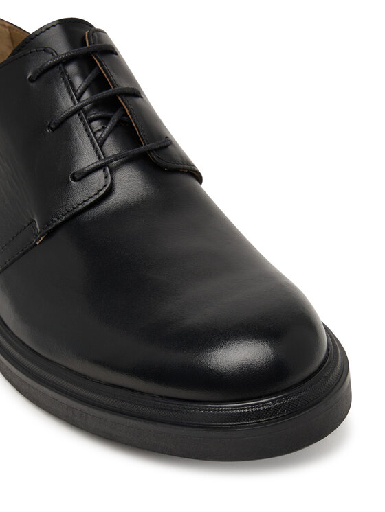 Calvin Klein Zapatos hasta el tobillo Calvin Klein Cupped Postman Derby Laceup Lth HM0HM01996 Negro