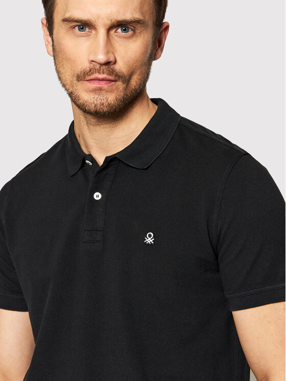 United Colors Of Benetton United Colors Of Benetton Поло 3089J3179 Чорний Regular Fit