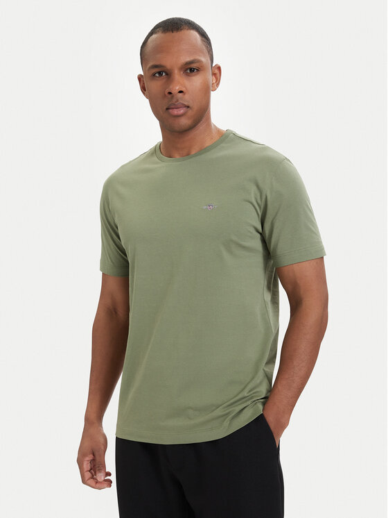 Gant Gant Camiseta Shield  2003184 Verde oscuro Regular Fit
