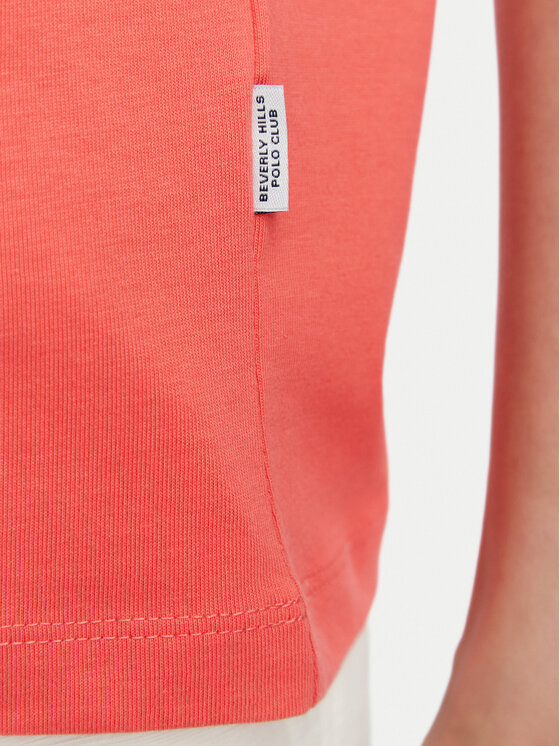 Beverly Hills Polo Club Beverly Hills Polo Club Camiseta P-SS26W-TS516518 Coral Regular Fit