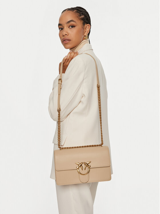 PINKO Kabelka Pinko Love One Classic Dc AI 24-25 PLTT 100941 A0F1 Béžová