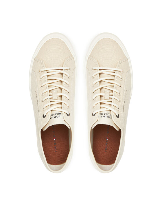 Tommy Hilfiger Tenisenes Tommy Hilfiger Hi Vulc Street Canvas FM0FM05515 Bēšs