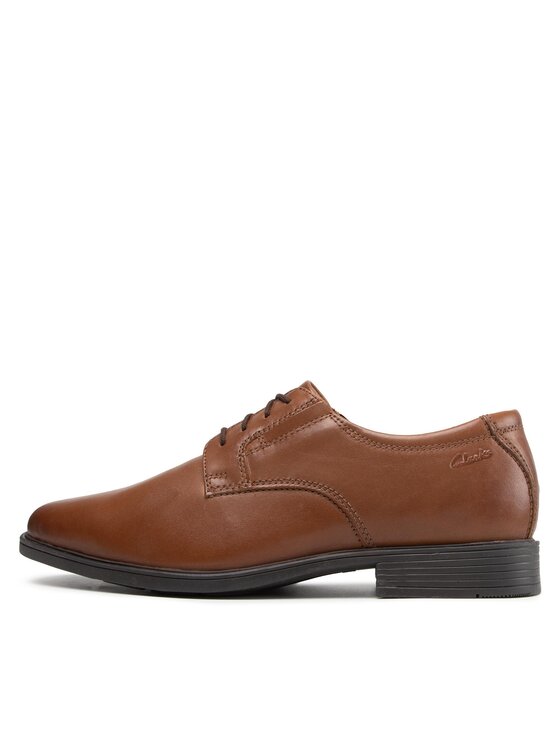 Clarks Туфлі Clarks Tilden Plain 261300977 Коричневий