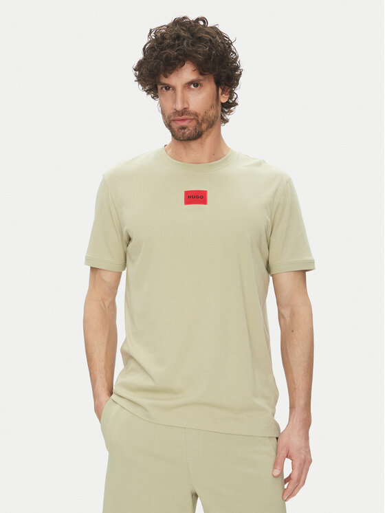 HUGO HUGO T-shirt Diragolino212 50447978 Verde Regular Fit